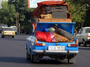 packed car